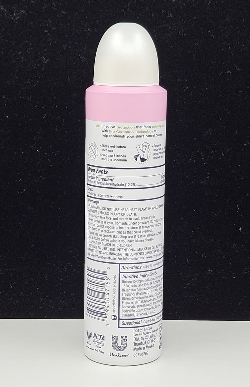 Dove Advanced Care Dry Spray Invisible Antipersritant Deodorant 4.8 oz NEW