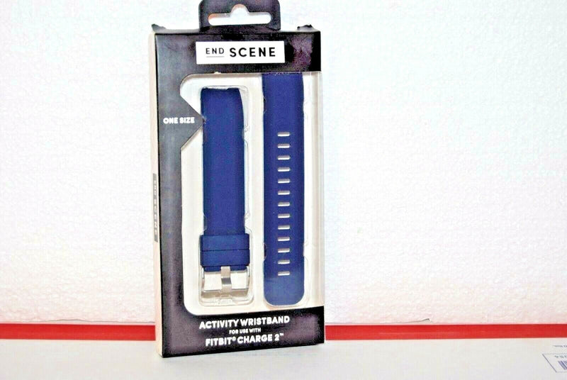 END SCENE Activity Wristband For Use With FITBIT CHARGE 2 NAVY BLUE - NEW