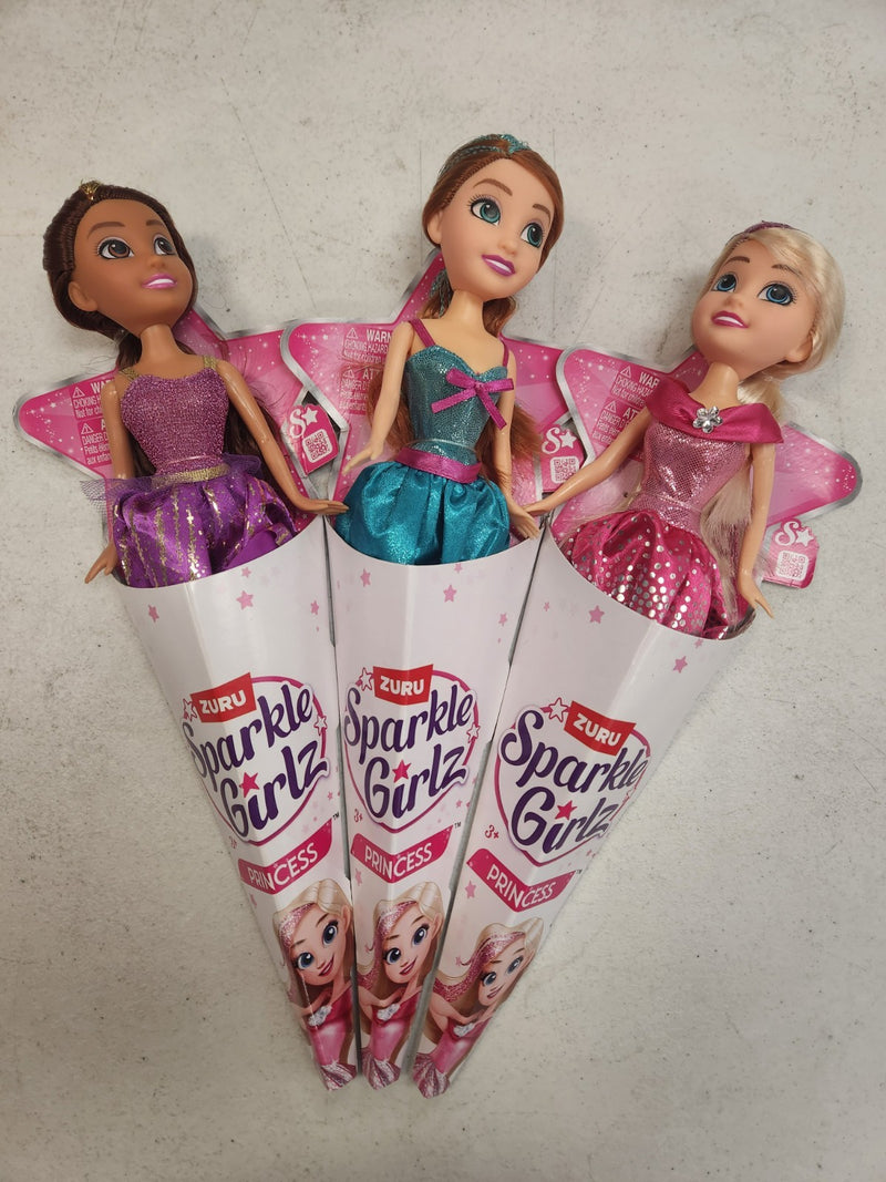 3 Pack: Zuru Sparkle Girlz Princess Dolls - SEE PHOTOS   E5A