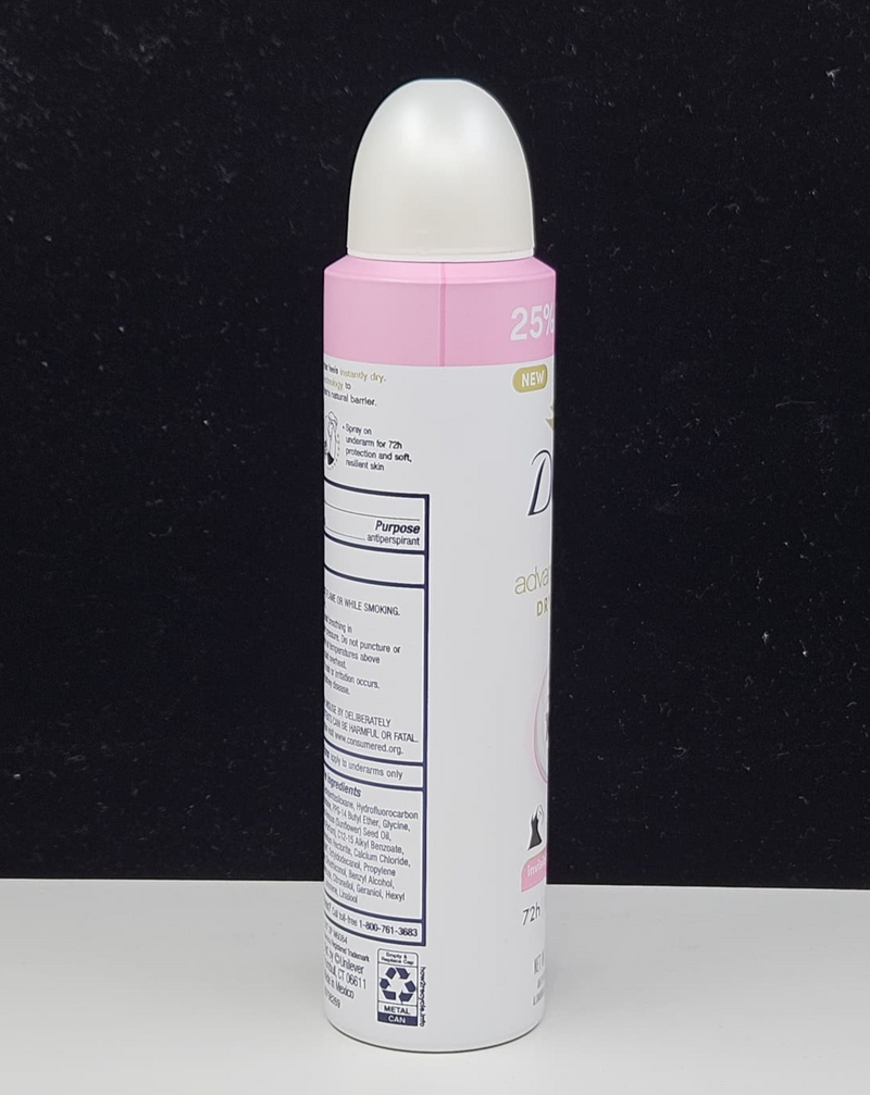 Dove Advanced Care Dry Spray Invisible Antipersritant Deodorant 4.8 oz NEW