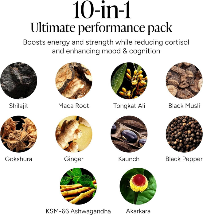 Pure Himalayan Shilajit Gummies I KSM-66 Ashwagandha, Gokshura EXP:02/2027