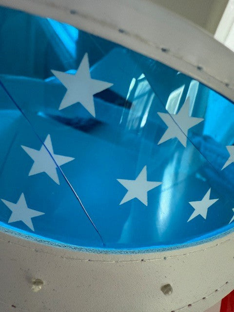 American Flag Stretch Sun Visor Hat Red White Blue One Size Patriotic Light Up