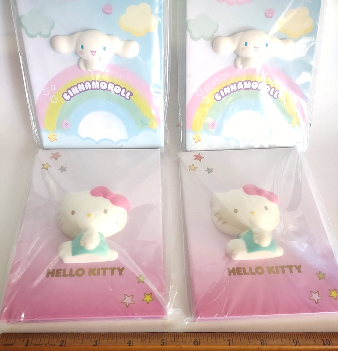 Sanrio 2024 Hello Kitty & Cinnamoroll Squishy Notepads *Sealed