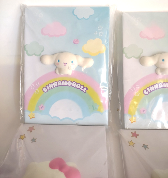 Sanrio 2024 Hello Kitty & Cinnamoroll Squishy Notepads *Sealed