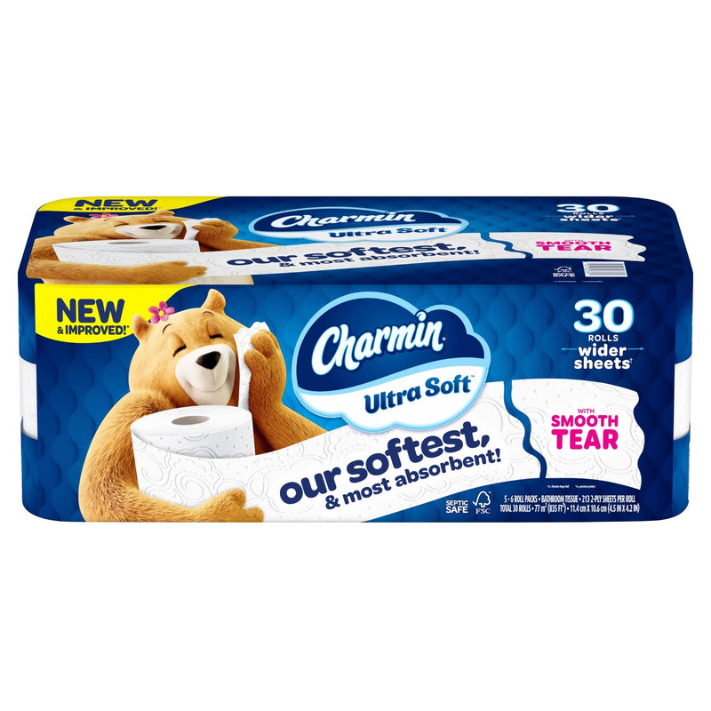 Charmin Ultra Soft Bath Tissue Toilet Paper, 2-Ply, 30 Rolls, 835 sq ft (LOCAL PICKUP ONLY)