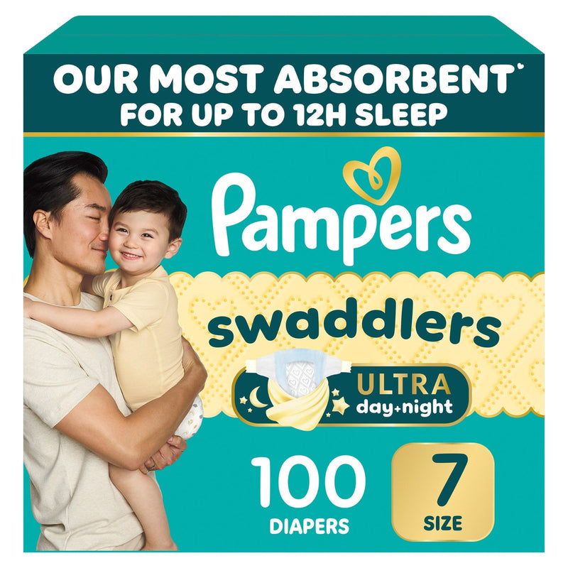 Pampers Swaddlers Ultra Day & Night Diapers, Size 7 (26-50 lbs), 100-count (LOCAL PICKUP ONLY)