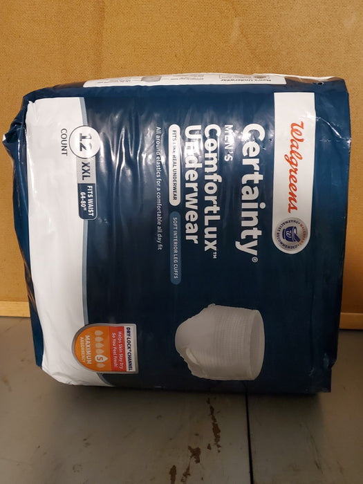 Walgreens Certainty Men's ComfortLux Underwear XXL Maximum Absorbency - 12 ct.