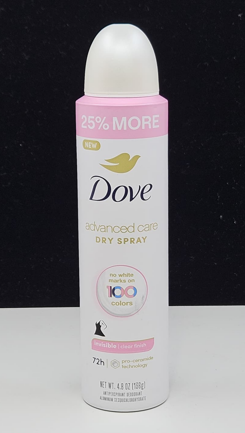 Dove Advanced Care Dry Spray Invisible Antipersritant Deodorant 4.8 oz NEW