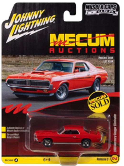 Johnny Lightning Diecast 1969 Mercury Cougar Eliminator Mecum Auctions Toy Vehicle - 1:64 Scale