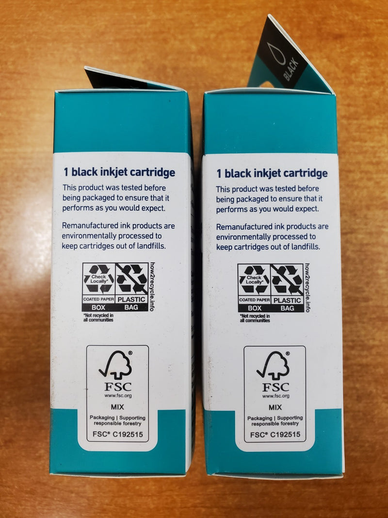 2 Pack: Wexford 67 Remanufacture Inkjet Cartridges Replaces HP 67 *Black* - E15D