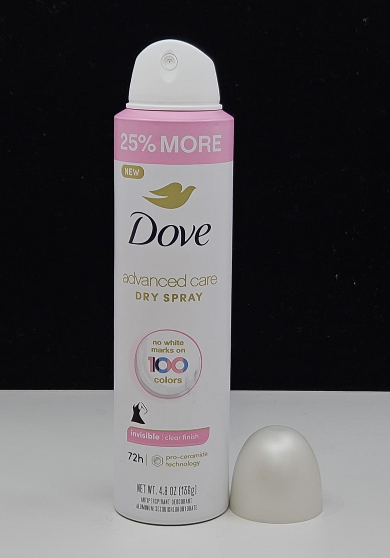 Dove Advanced Care Dry Spray Invisible Antipersritant Deodorant 4.8 oz NEW