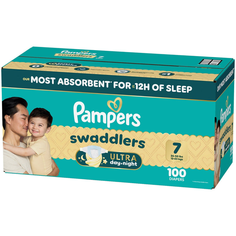 Pampers Swaddlers Ultra Day & Night Diapers, Size 7 (26-50 lbs), 100-count (LOCAL PICKUP ONLY)