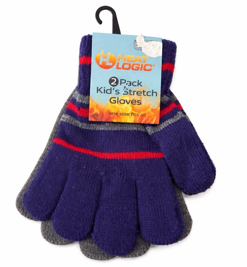 Heat Logic Men's Knit Lined Non-Slip Palm Touchscreen Glove, One Size new
