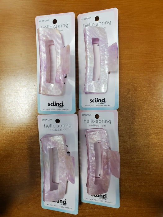 : Scunci 4 Inch Claw Clip Pastel Pink Spring Collection (6235) R9P6a