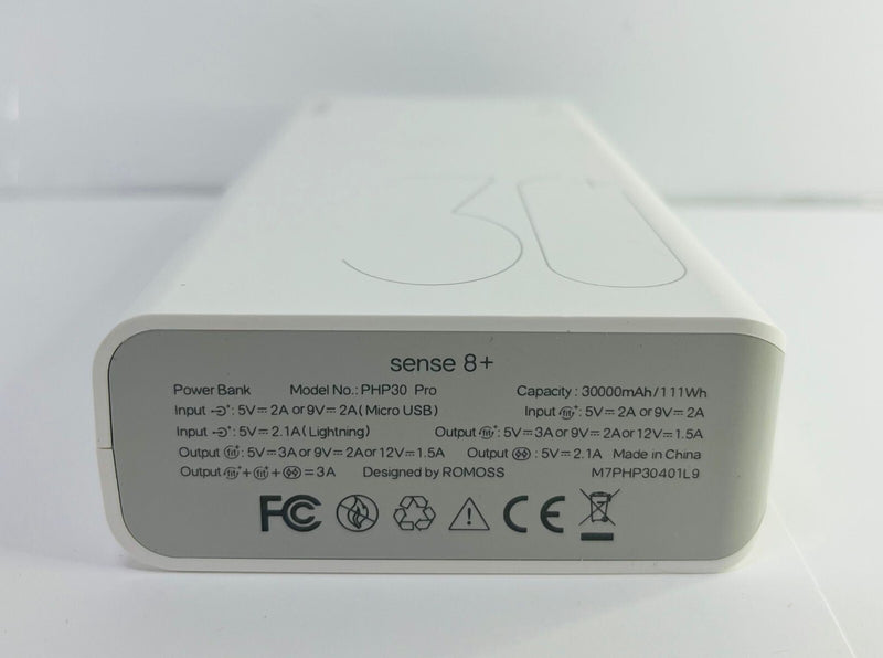 ROMOSS Power Bank, 30,000mAh Portable Phone Charger