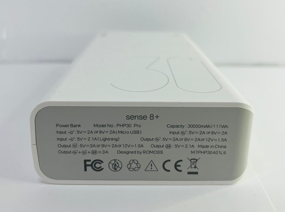 ROMOSS Power Bank, 30,000mAh Portable Phone Charger