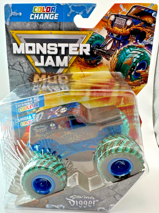 Monster Jam Mud Blasters Son-Uva Digger Color Change Monster Jam Truck 1:64 Die Cast Vehicle