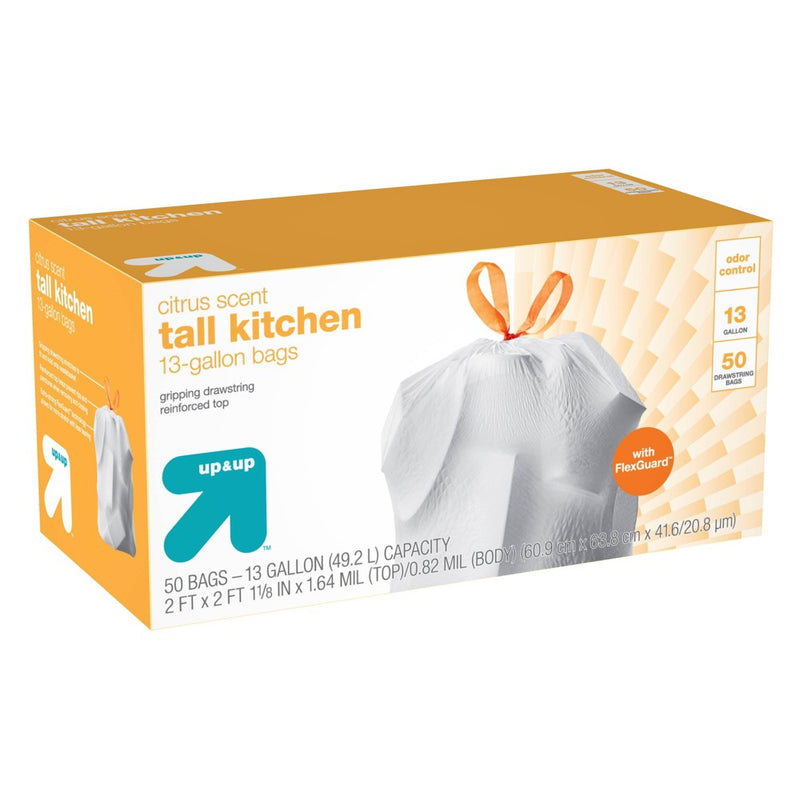 Ultra Strong Citrus Tall Kitchen Trash Bag - 50ct - Up&Up3