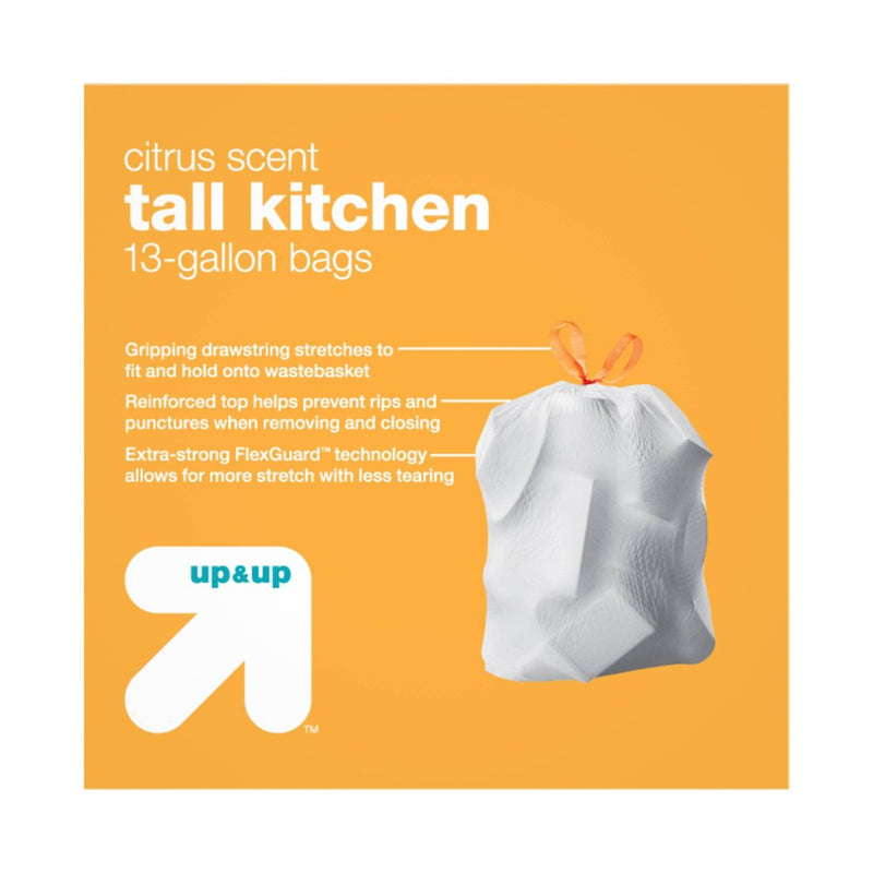 Ultra Strong Citrus Tall Kitchen Trash Bag - 50ct - Up&Up3