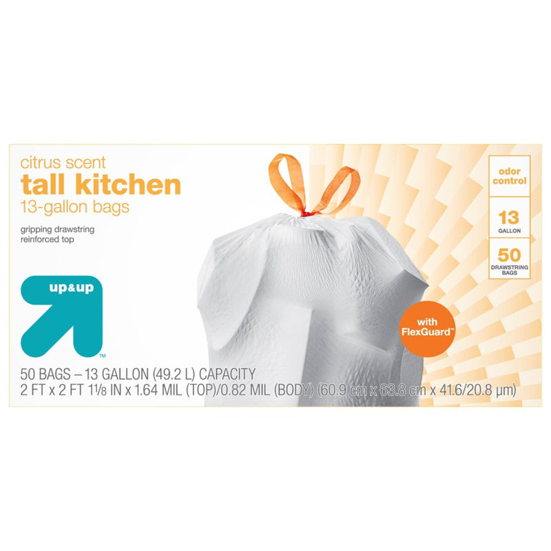Ultra Strong Citrus Tall Kitchen Trash Bag - 50ct - Up&Up3