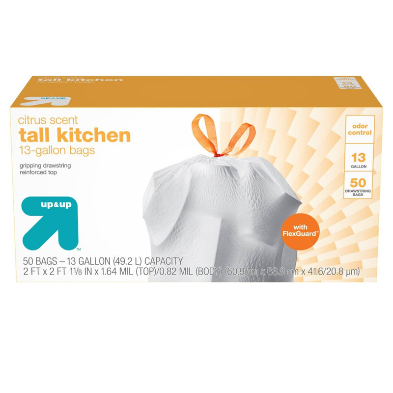 Ultra Strong Citrus Tall Kitchen Trash Bag - 50ct - Up&Up3