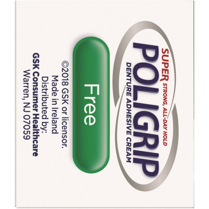 Poligrip Super Free Denture Adhesive Cream - 2.4oz