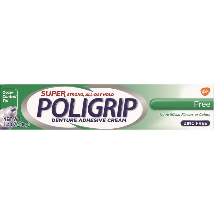 Poligrip Super Free Denture Adhesive Cream - 2.4oz
