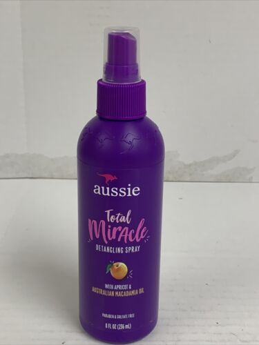AUSSIE TOTAL MIRACLE DETANGLING SPRAY W/ APRICOT & AUSTRALIAN MACADAMIA OIL 8 OZ