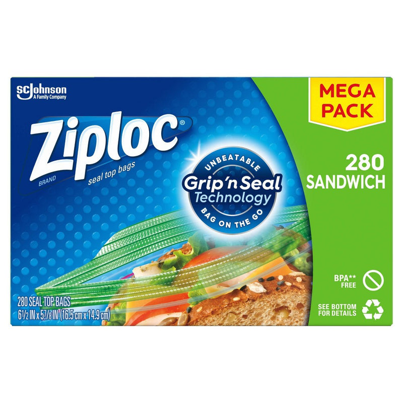 Ziploc Seal Top Sandwich Bags - 280ct