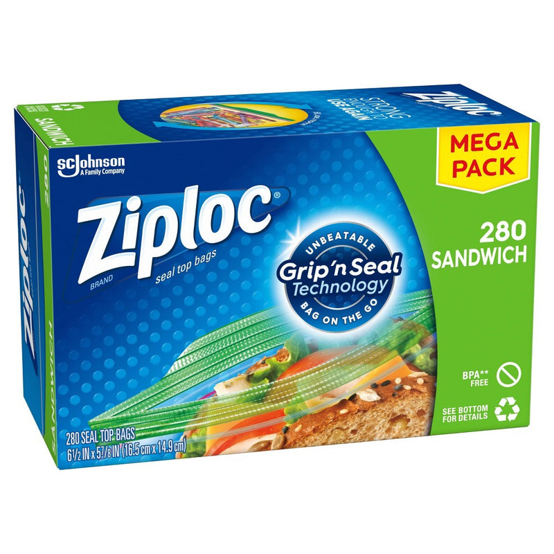 Ziploc Seal Top Sandwich Bags - 280ct