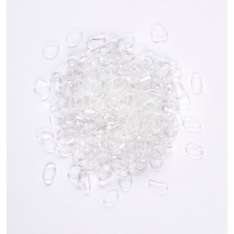 Scunci Medium Size Polybands - Clear - 500ct