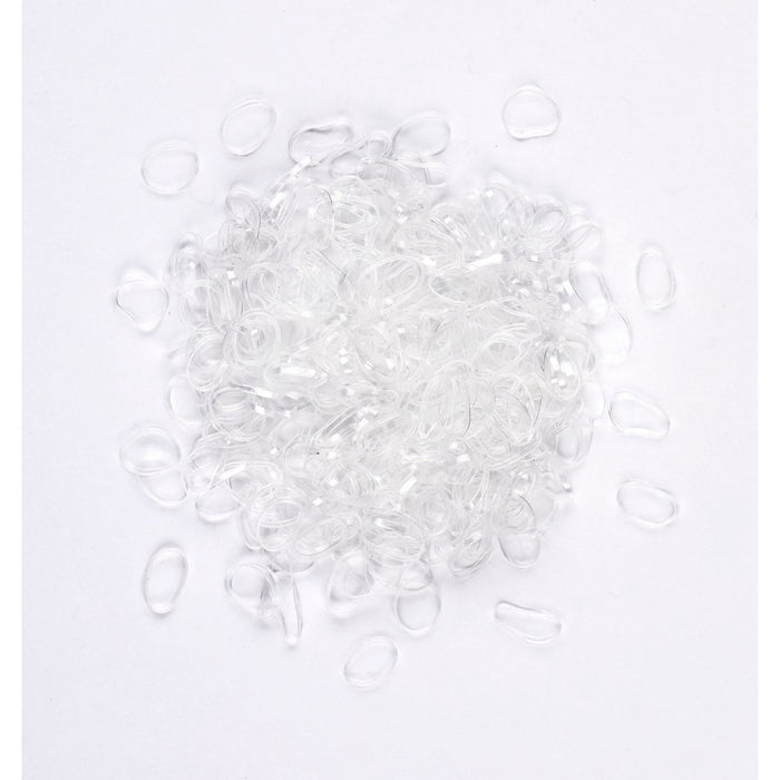 Scunci Medium Size Polybands - Clear - 500ct