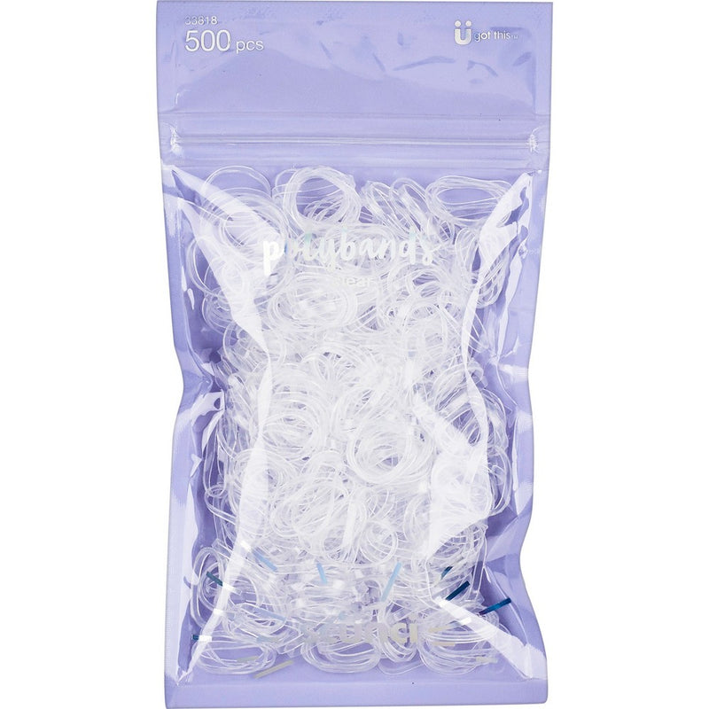 Scunci Medium Size Polybands - Clear - 500ct