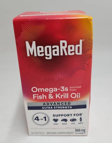 MegaRed Advanced 4in1 900mg Softgels - 40ct EXP 07/2026+