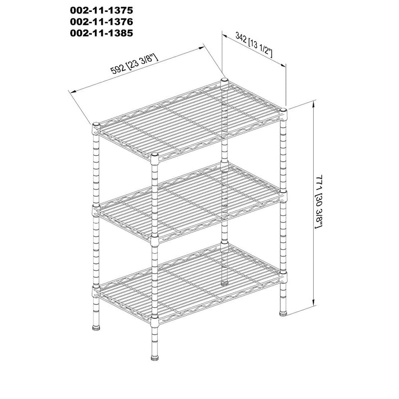 3 Tier Wire Shelf Black - Made By Design (LOCAL PICKUP ONLY)