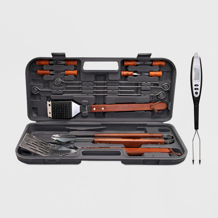 17pc BBQ Tool Set Stainless Steel - Room Essentials