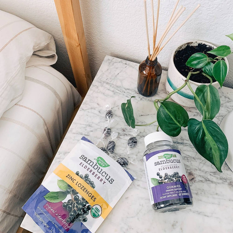 Nature's Way Sambucus Elderberry Gummies with Vitamin C and Zinc - 60ct
