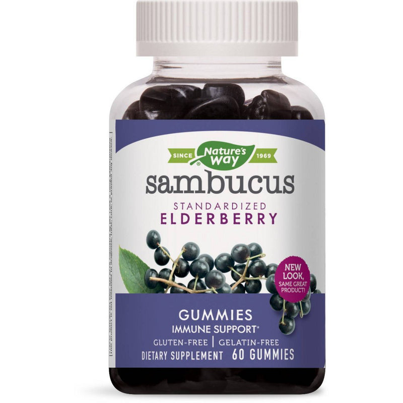 Nature's Way Sambucus Elderberry Gummies with Vitamin C and Zinc - 60ct