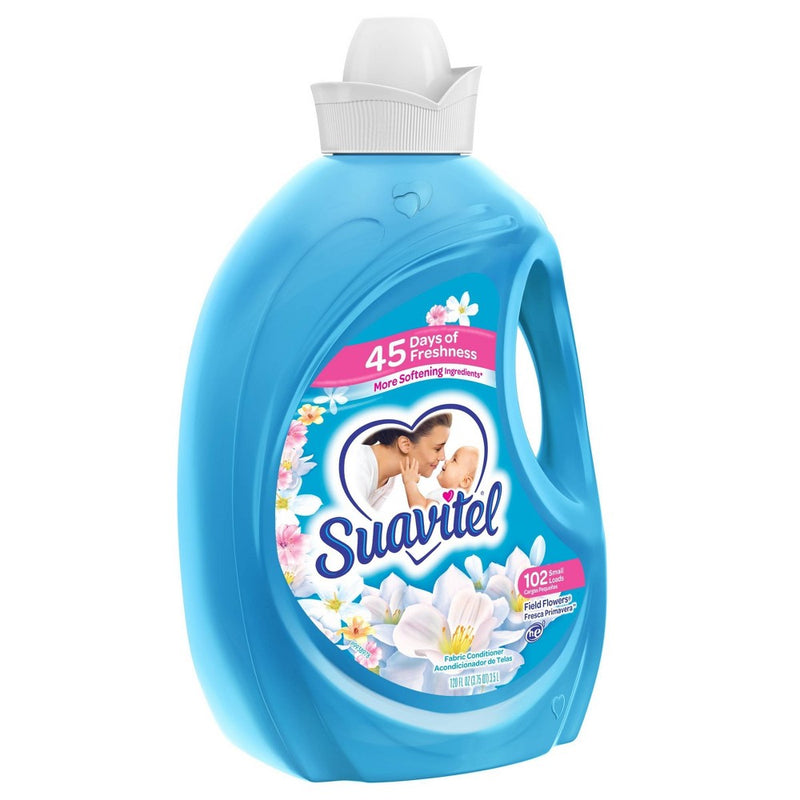 Suavitel Scented Liquid Fabric Softener and Conditioner - Field Flowers - 120 fl oz