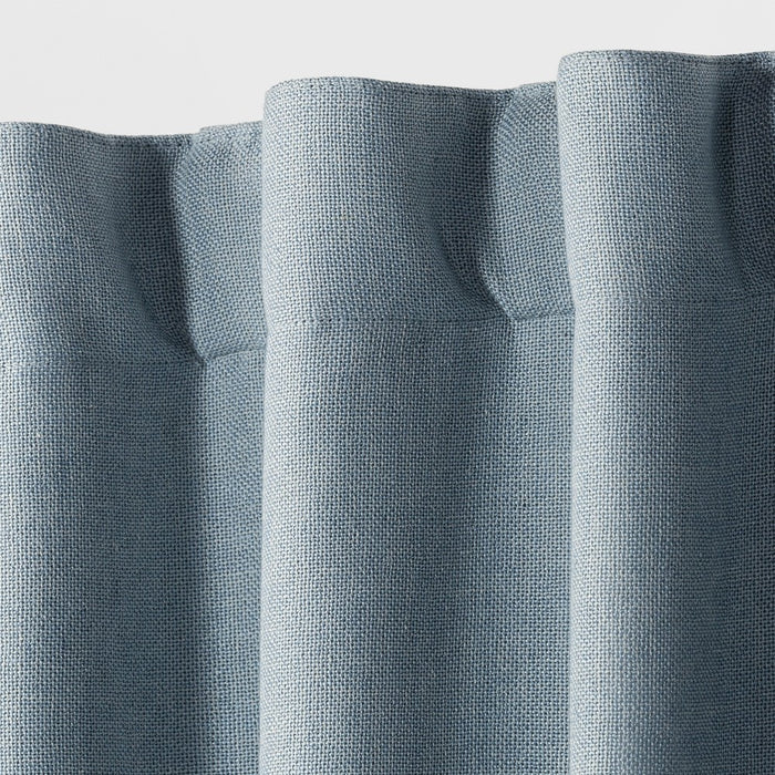 63"x50" Blackout Curtain Panel Small Check Blue - Threshold