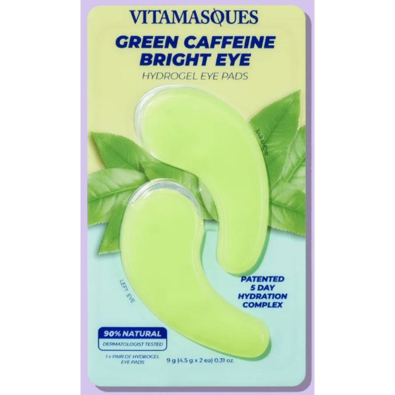 Vitamasques Green Caffeine Bright Eye Hydrogel Eye Pads  One Pair