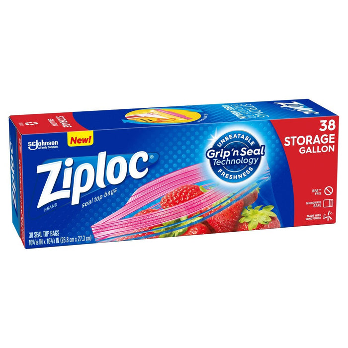 Ziploc Storage Gallon Bags - 38ct