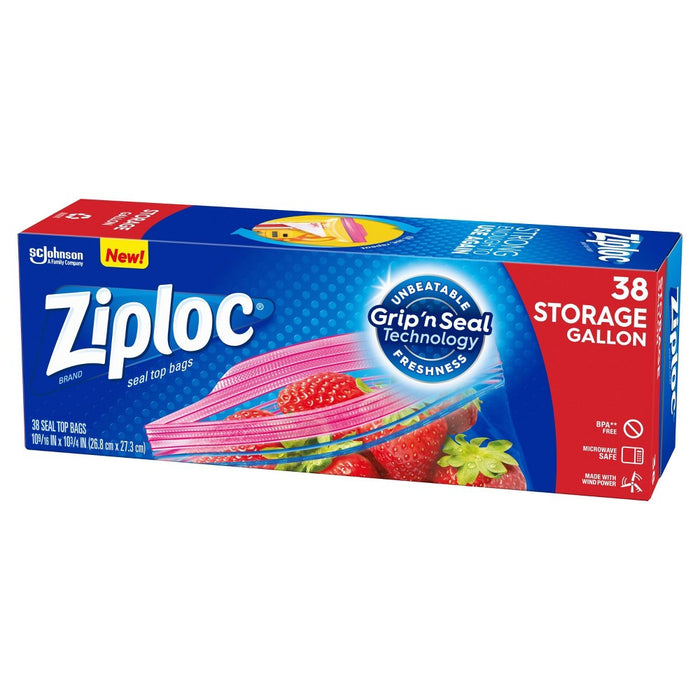 Ziploc Storage Gallon Bags - 38ct