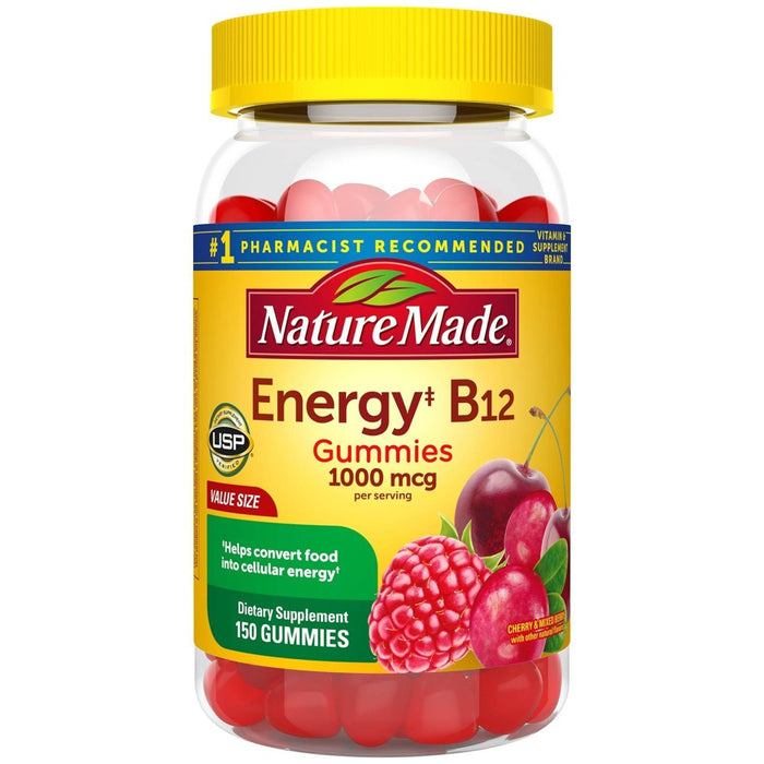 Nature Made Energy B12 1000 mcg Gummies - Cherry & Mixed Berry - 150ct