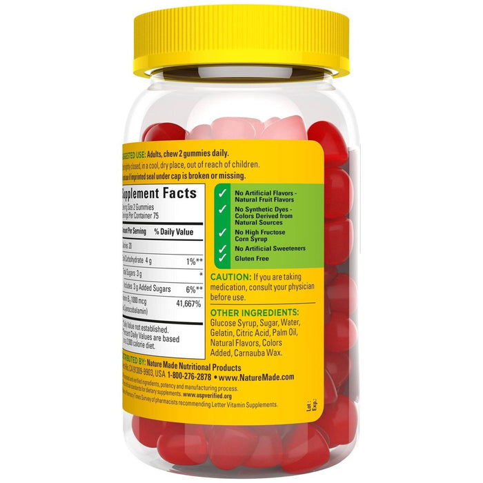 Nature Made Energy B12 1000 mcg Gummies - Cherry & Mixed Berry - 150ct