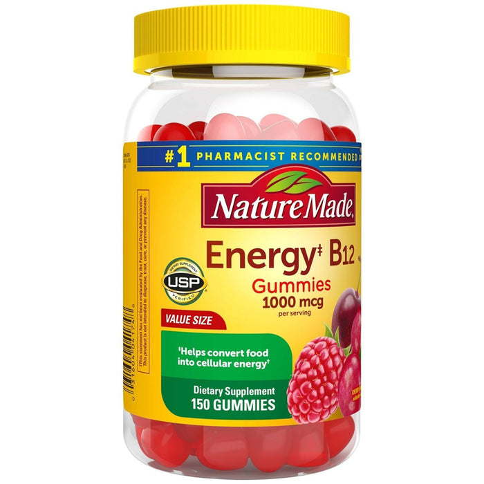 Nature Made Energy B12 1000 mcg Gummies - Cherry & Mixed Berry - 150ct