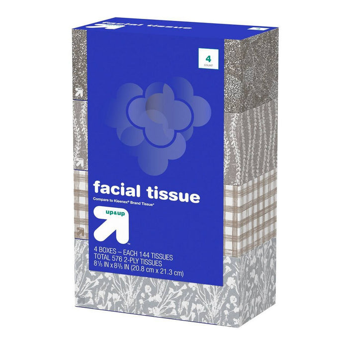 Facial Tissues - 4pk/144ct - Up&Up