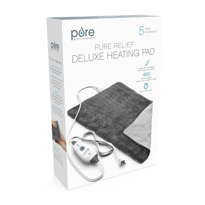 PureRelief Deluxe Gray Heating Pad