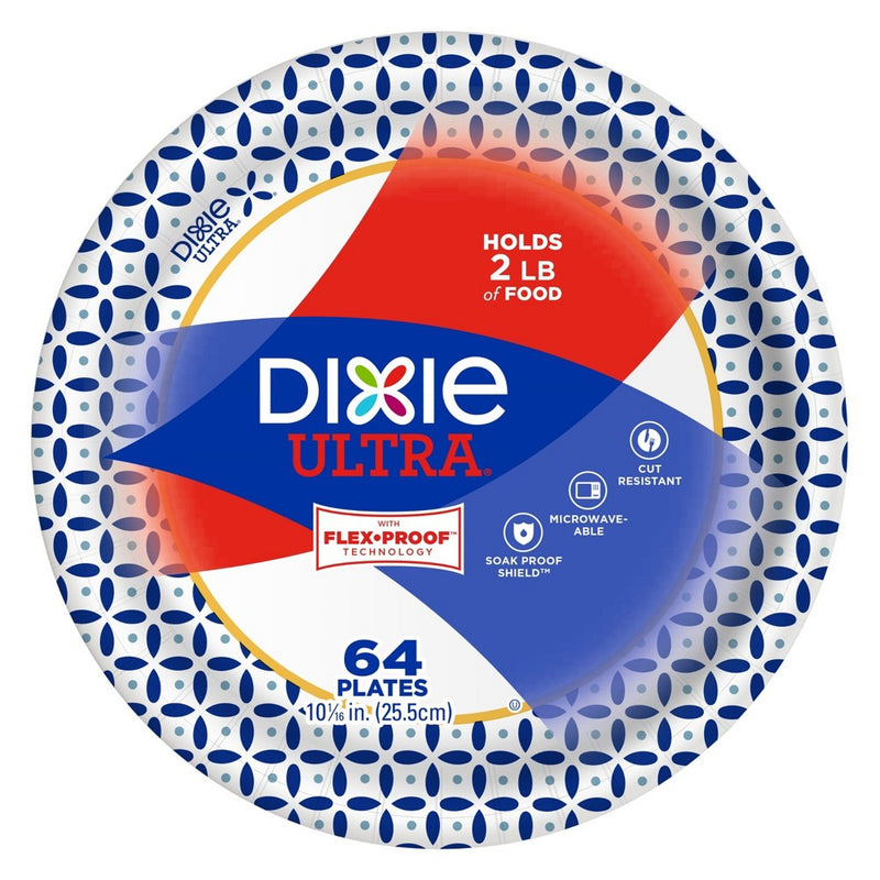 Dixie Ultra 10 1/16" Paper Plates - 64ct