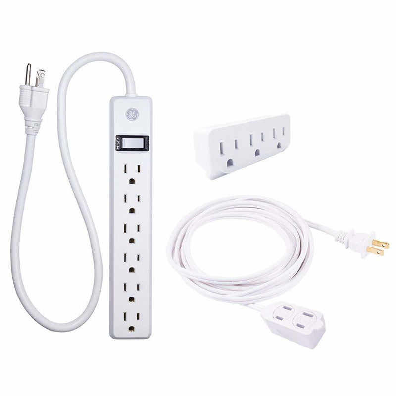 General Electric 6' Power Pack Outlet Strip/3 Outlet Cord Wall Adapter *SEALED*